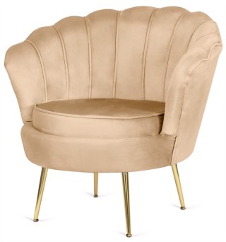 Krzesło Fotel Muszla Lugano DONNA VELVET BEIGE