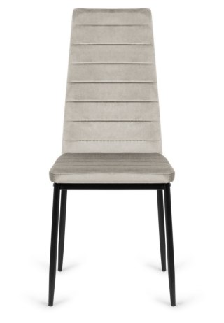 Krzesła tapicerowane zestaw 4 VALVA LINE VELVET GREY