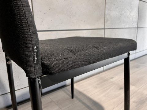 Krzesło tapicerowane VALVA LINE FABRIC BLACK