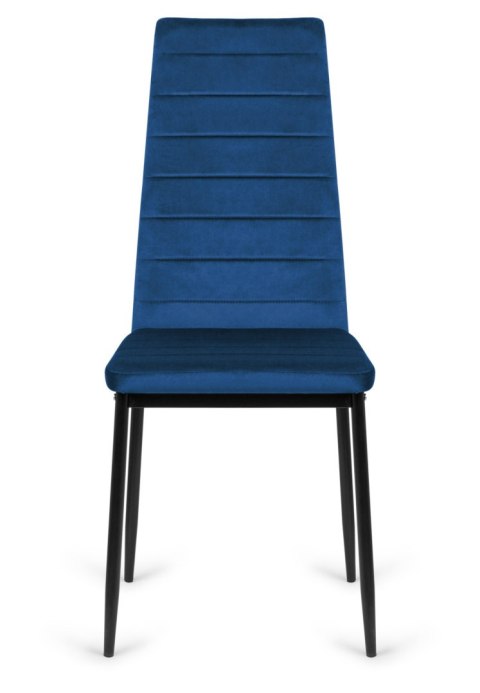 Krzesło tapicerowane VALVA LINE VELVET BLUE