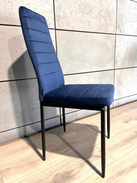 Krzesło tapicerowane VALVA LINE VELVET BLUE