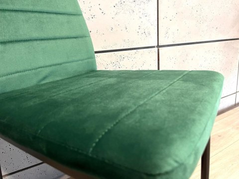 Krzesło tapicerowane VALVA LINE VELVET GREEN