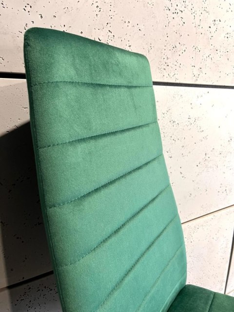 Krzesło tapicerowane VALVA LINE VELVET GREEN