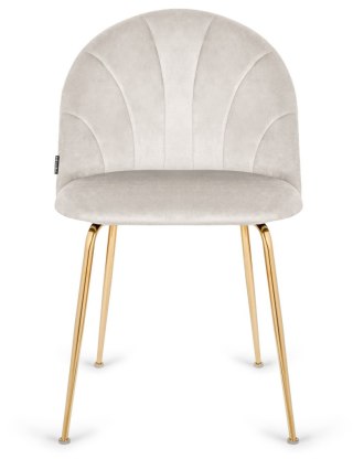 Krzesło tapicerowane CAMILA GREY VELVET GOLD