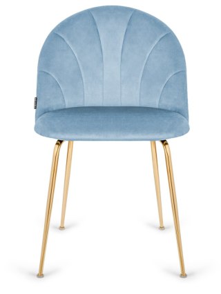 Krzesło tapicerowane CAMILA LIGHT BLUE VELVET GOLD
