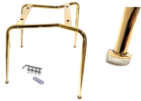 Krzesło tapicerowane CAMILA LIGHT BLUE VELVET GOLD