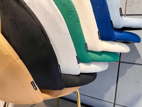 Krzesło tapicerowane CAMILA PINK VELVET GOLD