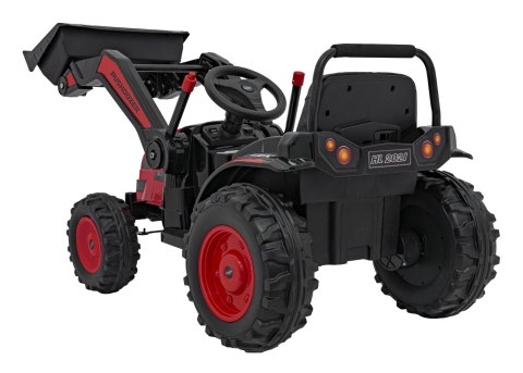 Koparka Traktor na akumulator dla dzieci Czerwony + Ruchome Ramię Łyżka + Pilot + Wolny Start + Radio FM + LED