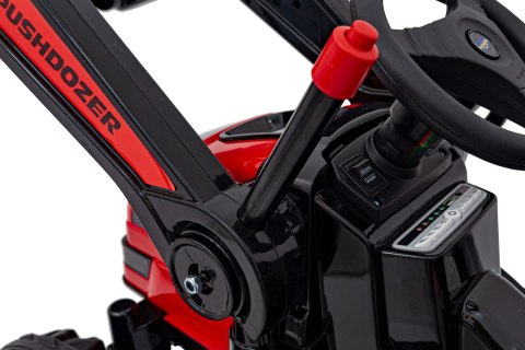 Koparka Traktor na akumulator dla dzieci Czerwony + Ruchome Ramię Łyżka + Pilot + Wolny Start + Radio FM + LED