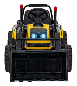 Koparka Traktor na akumulator dla dzieci Żółty + Ruchome Ramię Łyżka + Pilot + Wolny Start + Radio FM + LED
