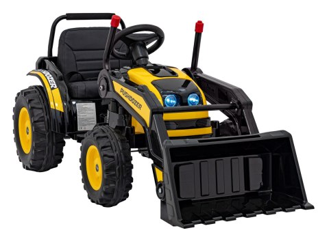 Koparka Traktor na akumulator dla dzieci Żółty + Ruchome Ramię Łyżka + Pilot + Wolny Start + Radio FM + LED