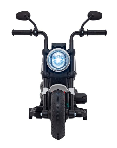Motorek Chopper FASTER na akumulator dla dzieci Biały + Radio FM + Panel audio + LED
