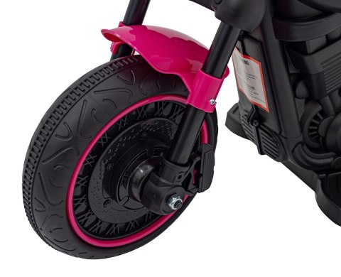 Motorek Chopper FASTER na akumulator dla dzieci Różowy + Radio FM + Panel audio + LED