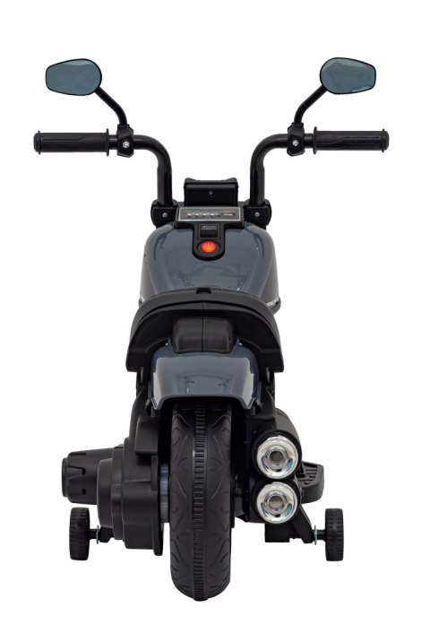 Motorek Chopper FASTER na akumulator dla dzieci Szary + Radio FM + Panel audio + LED