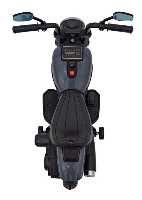 Motorek Chopper FASTER na akumulator dla dzieci Szary + Radio FM + Panel audio + LED