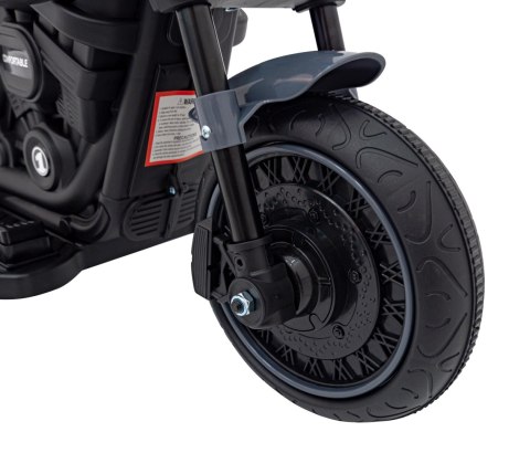 Motorek Chopper FASTER na akumulator dla dzieci Szary + Radio FM + Panel audio + LED