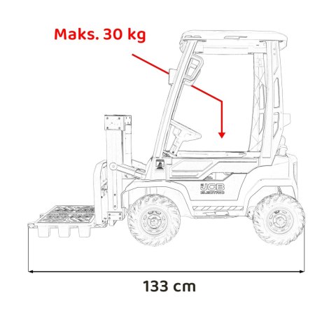 Pojazd Wózek Widłowy JCB Żółty
