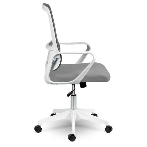 Fotel biurowy z mikrosiatki Sofotel Wizo szaro-biały