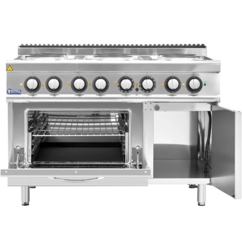 Kuchnia elektryczna z piekarnikiem szafką 6 palników 400 V 19.1 kW