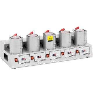 Prasa termotransferowa termiczna na 5 kubków LCD 250 C