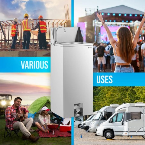 Umywalka przenośna mobilna sterowana nożnie STAL G1/2''