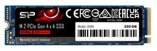 Dysk SSD Silicon Power UD85 250GB M.2 PCIe NVMe Gen4x4 NVMe 1.4 3300/1300 MB/s