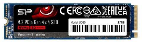 Dysk SSD Silicon Power UD85 2TB M.2 PCIe NVMe Gen4x4 NVMe 1.4 3600 2800 MB s