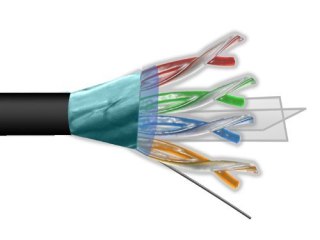 Przewód FTP6 drut Cu +żel 305m MAXCABLE