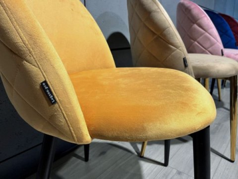 Krzesło obrotowe GLORIA OFFICE MUSTARD VELVET