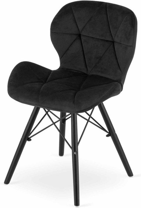 Krzesło tapicerowane VASTO BLACK VELVET SMOKE