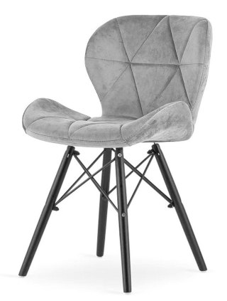 Krzesło tapicerowane VASTO GREY VELVET SMOKE