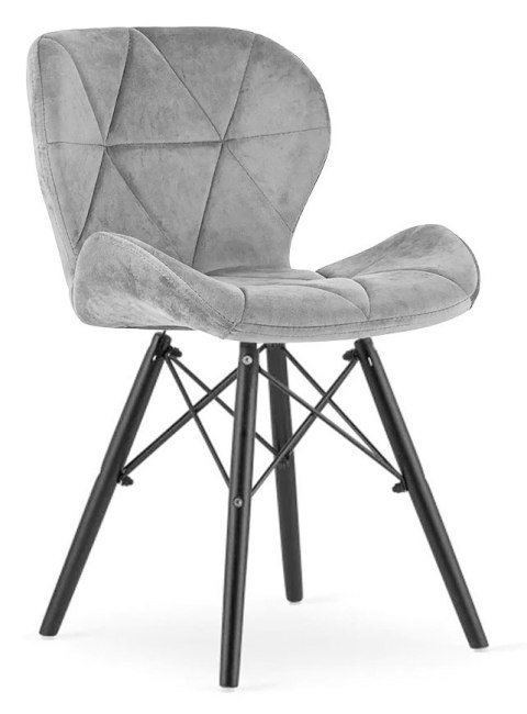 Krzesło tapicerowane VASTO GREY VELVET SMOKE