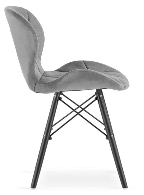 Krzesło tapicerowane VASTO GREY VELVET SMOKE