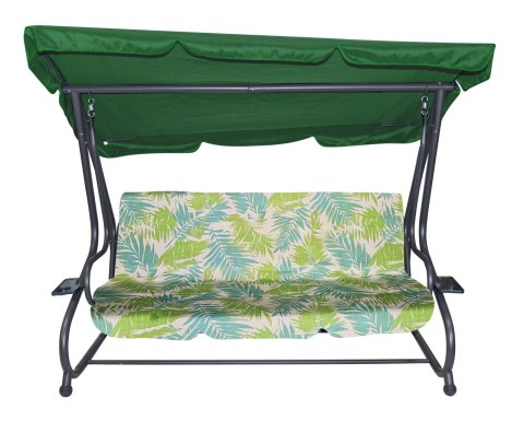 Huśtawka Ogrodowa Siedzisko Textylina 2x1 Wzór Liście Palmy