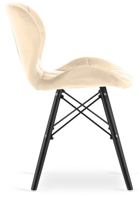 Krzesło tapicerowane VASTO CREAM VELVET SMOKE