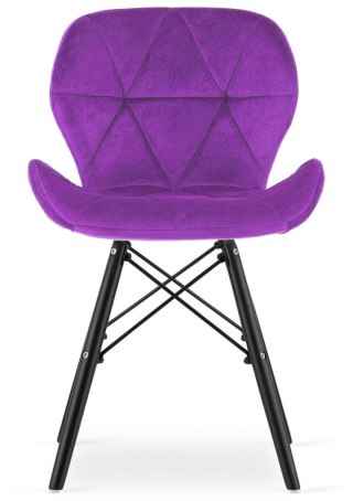 Krzesło tapicerowane VASTO PURPLE VELVET SMOKE