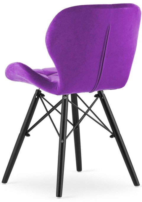Krzesło tapicerowane VASTO PURPLE VELVET SMOKE