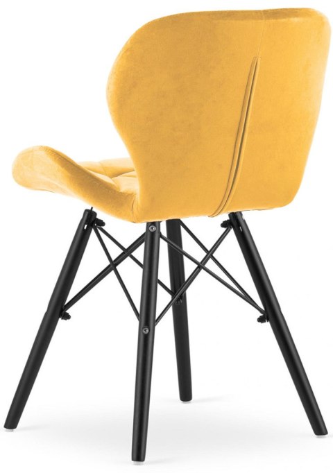 Krzesło tapicerowane VASTO MUSTARD VELVET SMOKE