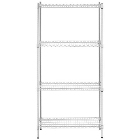 Regał warsztatowy chromowany 4 półki druciane do 1 t 1000 kg 90x45x180 cm