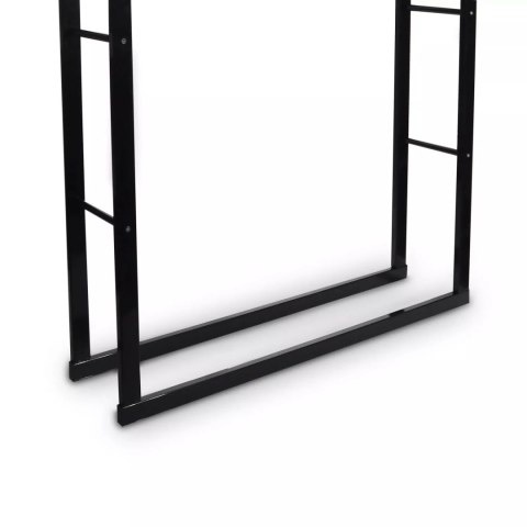 Nowoczesny stojak na drzewo opał kominkowy wykonany ze stali