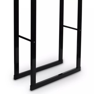 Stalowy funkcjonalny stojak na drzewo kominkowe kolor czarmy 60x150