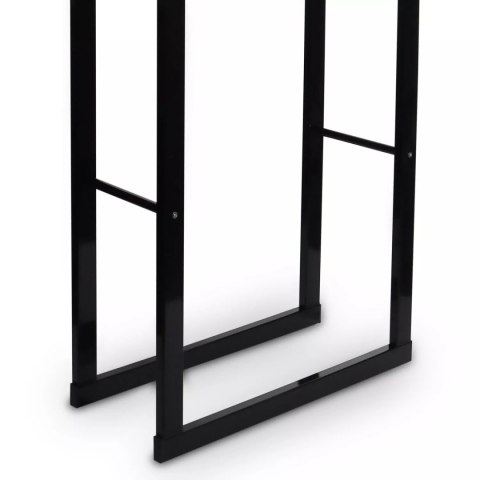 Stalowy funkcjonalny stojak na drzewo kominkowe kolor czarmy 60x150