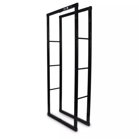 Stalowy funkcjonalny stojak na drzewo kominkowe kolor czarmy 60x150