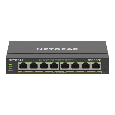 Switch niezarządzalny Netgear GS308EP 8x 100M/1G PoE+ 62W