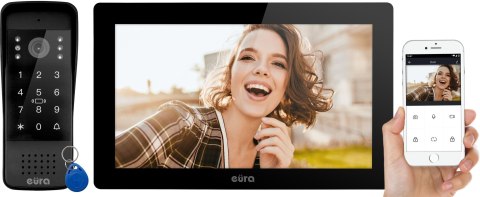 WIDEODOMOFON EURA VDP 86A3   monitor 10" czarny TUYA