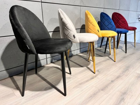 Krzesło tapicerowane GLORIA BLACK VELVET