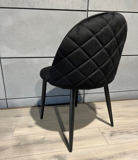 Krzesło tapicerowane GLORIA BLACK VELVET