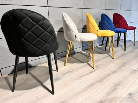 Krzesło tapicerowane GLORIA BLACK VELVET