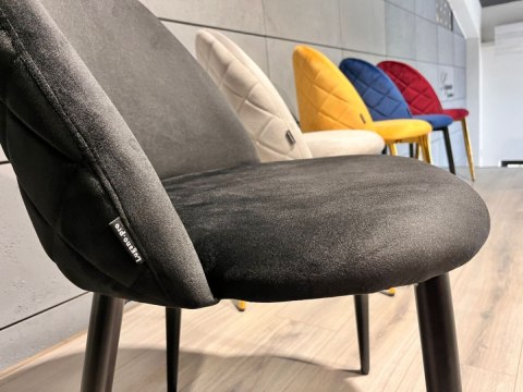 Krzesło tapicerowane GLORIA BLACK VELVET