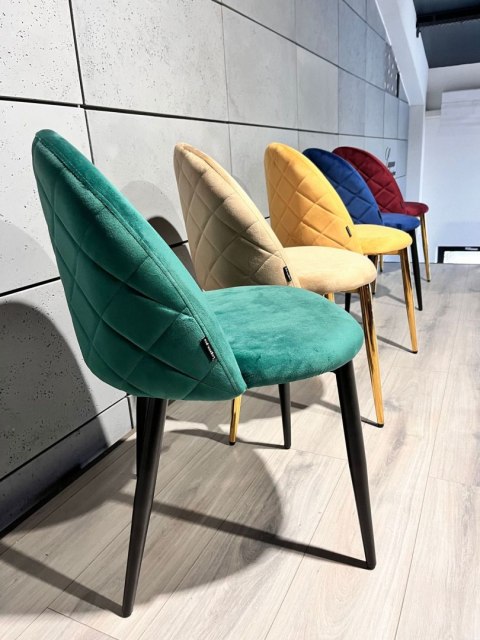 Krzesło tapicerowane GLORIA GREEN VELVET